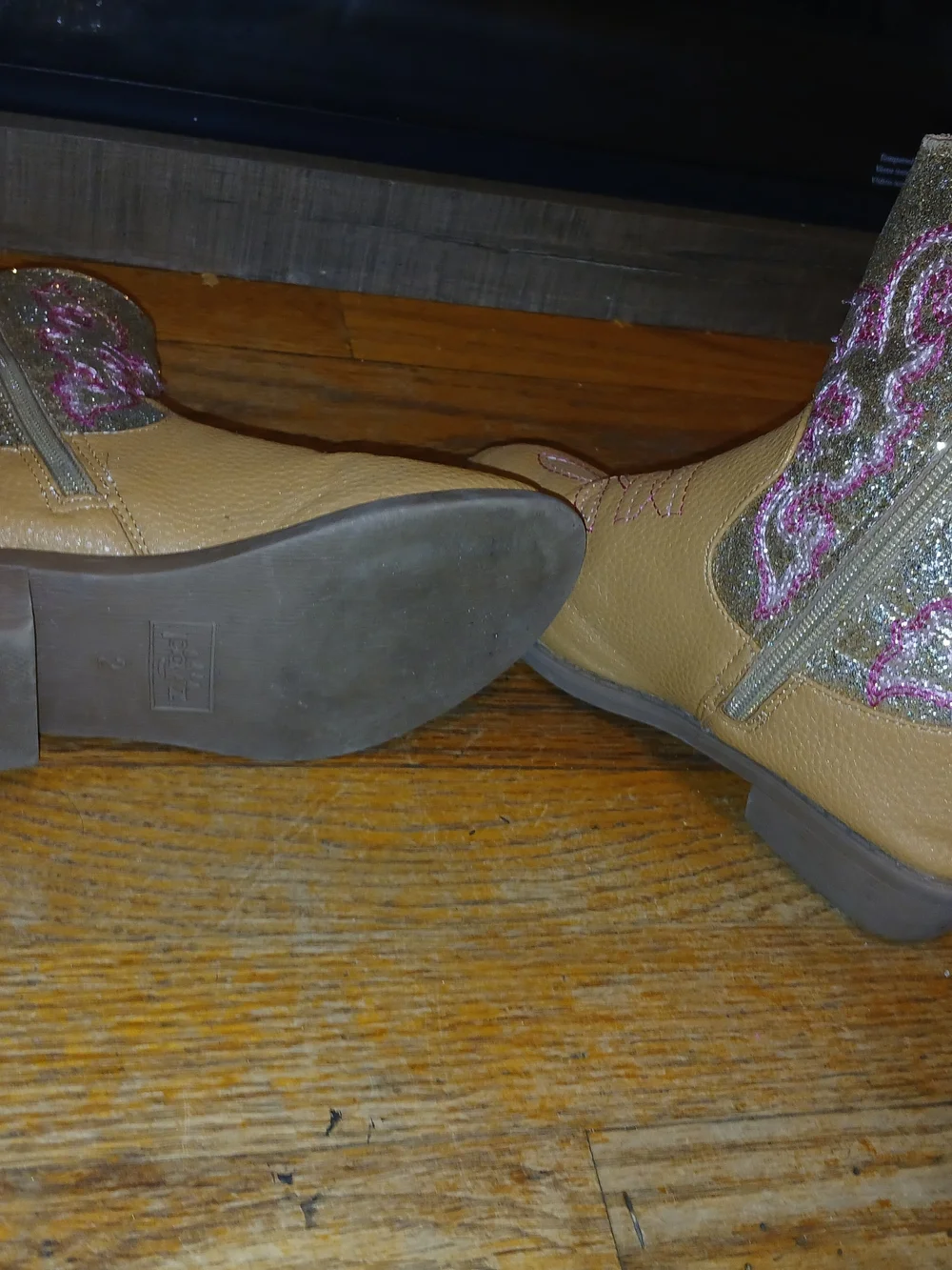 Kids Tan and Pink Western Boots - Stylish Cowgirl Boot